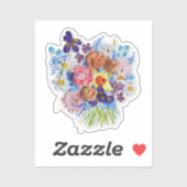 Vrolijke bloemenstickers sticker (Vel)