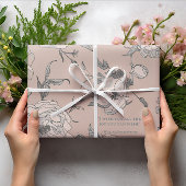 Vrolijke bloesems - Shakespeare bruiloft Cadeaupapier