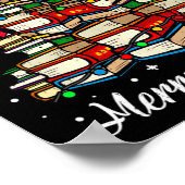 Vrolijke Boeken Boeken Kerstboom Boek Lover Sant Poster (Hoek)