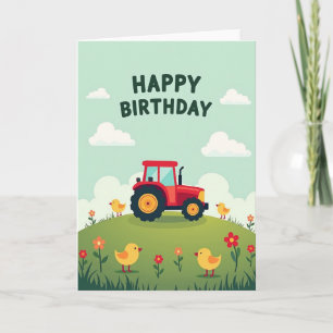 Vrolijke boerderij voertuig kaart