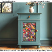 Vrolijke Bold Pansies & Wildflowers CL6 Decoupage Tissuepapier