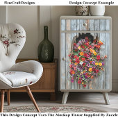 Vrolijke Bold Pansies & Wildflowers CL6 Decoupage Tissuepapier