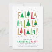 Vrolijke bomen kerstfeest uitnodiging (Voorkant)