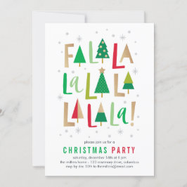 Vrolijke bomen kerstfeest uitnodiging