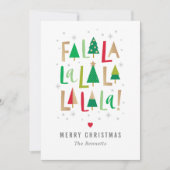 Vrolijke bomen kerstvakantie fotokaart feestdagenkaart (Voorkant)