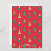 Vrolijke bomen kerstvakantie fotokaart feestdagenkaart (Achterkant)