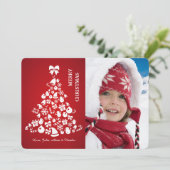 Vrolijke Boom Foto Kerstkaart (Staand voorkant)