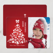 Vrolijke Boom Foto Kerstkaart (Voorkant / Achterkant)
