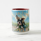 Vrolijke Boston Terrier Love Koffie Mok (Midden)