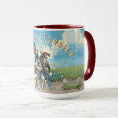 Vrolijke Boston Terrier Love Koffie Mok (Voorkant rechts)