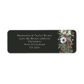 Vrolijke Botanische Kerst Persoonlijk  Etiket (Voorkant)