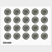 Vrolijke botanische Kerstmis Ronde Sticker (Vel)
