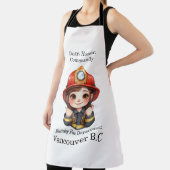 Vrolijke brandweerman bij daglicht schort (Insitu)