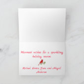 Vrolijke Bright Feestelijke  Camper met Sneeuw Feestdagen Kaart (Binnen)