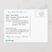 VROLIJKE BRUID UITNODIGING BRIEFKAART (Achterkant)