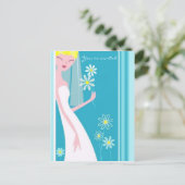 VROLIJKE BRUID UITNODIGING BRIEFKAART (Staand voorkant)