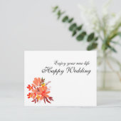 vrolijke bruiloft briefkaart (Staand voorkant)