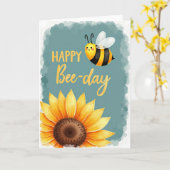 Vrolijke Bug Bloom Kaart (Gele Bloem)
