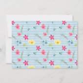 Vrolijke Bunny Floral Paasbrunch Kaart (Achterkant)