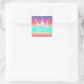 Vrolijke Cake Pops Vierkante Sticker (Tas)