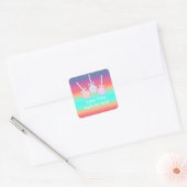 Vrolijke Cake Pops Vierkante Sticker (Envelop)