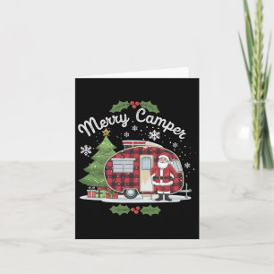 Vrolijke Camper Kerstmis Santa Camping Truck Famil Kaart