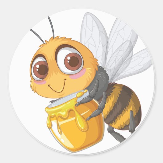 Vrolijke Cartoon Bee Sticker