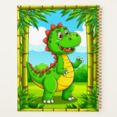 🦖 Vrolijke Cartoon Dinosaur Bamboe Kinderen Studi Planner (Achterkant)