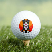 Vrolijke Cartoon Dog Illustratie Golfballen (Insitu Shirt)