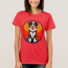 Vrolijke Cartoon Dog Illustratie T-shirt