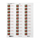Vrolijke Cartoon Elf | Kerstmis Etiket (Full Sheet)