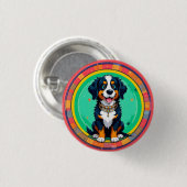Vrolijke Cartoon Hond Ronde Button 3,2 Cm (Voorkant /achterkant)