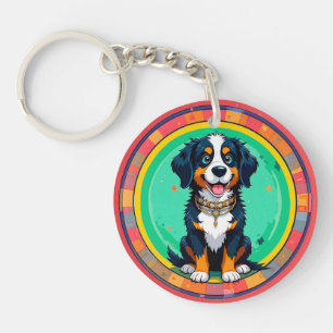 Vrolijke Cartoon Hond Sleutelhanger