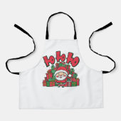 Vrolijke Cartoon Kerstman Kerstmis Schort (Voorkant)
