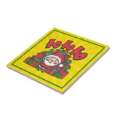 Vrolijke Cartoon Kerstman Kerstmis Tegeltje (Zijkant)