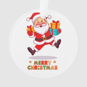 Vrolijke Cartoon Kerstman Ornament