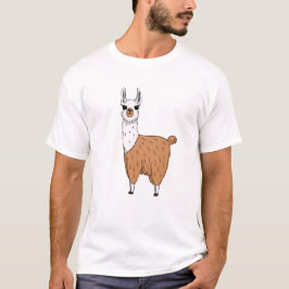 Vrolijke Cartoon Llama – Bright Animal T-shirt