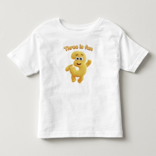 Vrolijke Cartoon Nummer 3 | "Drie is Leuk" Kinder Shirts (Voorkant)
