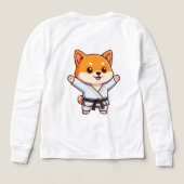 Vrolijke Cartoon Puppy in Karate Gi (Achterkant)