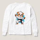 Vrolijke Cartoon Puppy in Karate Gi (Achterkant)