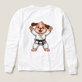 Vrolijke Cartoon Puppy in Karatepak (Achterkant)