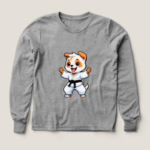 Vrolijke Cartoon Puppy in Karatepak