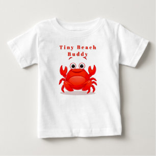 Vrolijke Cartoon Rode Krab 🦀Cute Oceaan Baby