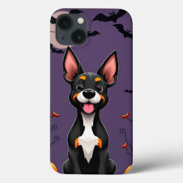 Vrolijke cartoon-stijl Halloween hond Case-Mate iPhone Case