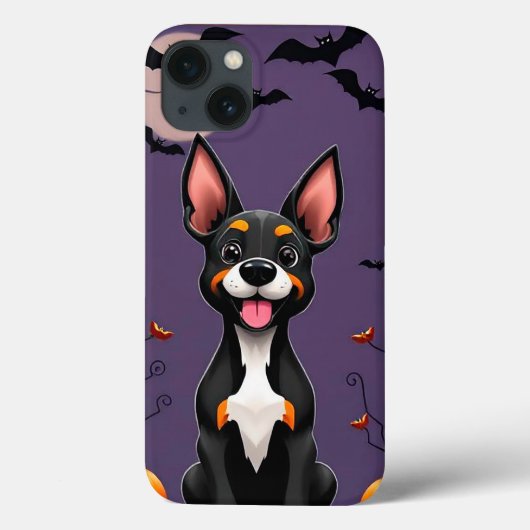 Vrolijke cartoon-stijl Halloween hond Case-Mate iPhone Case (Achterkant)