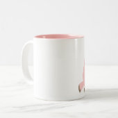 Vrolijke Cartoon Varken aangepaste mok (Voorkant links)