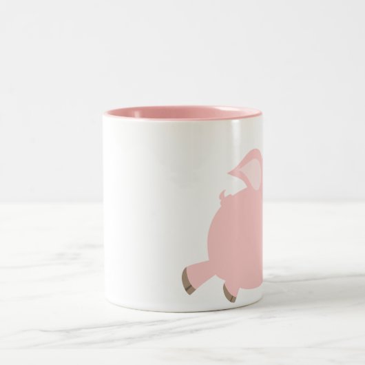 Vrolijke Cartoon Varken aangepaste mok (Center)