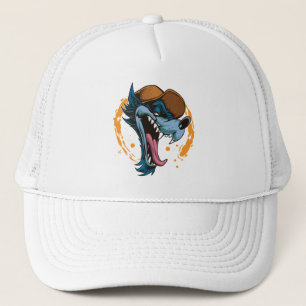 Vrolijke Cartoon Wolf Trucker Pet