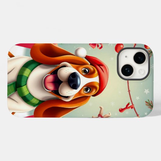 Vrolijke cartoonhond Case-Mate iPhone case (Achterkant (horizontaal))