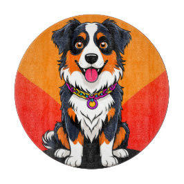 Vrolijke Cartoonhond Illustratie Snijplank